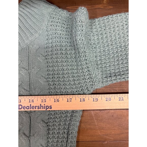 Full Circle Trends Womens Knit Sweater S 100% Acrylic Cable & Textured Design Te - Picture 6 of 6